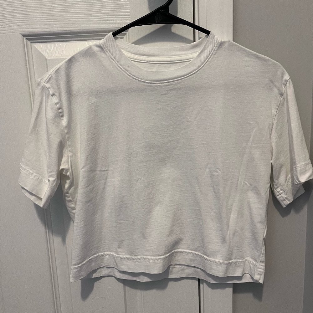 Everlane The Organic Cotton Cropped Tee - White XX Small XXS - Short-Sleeve